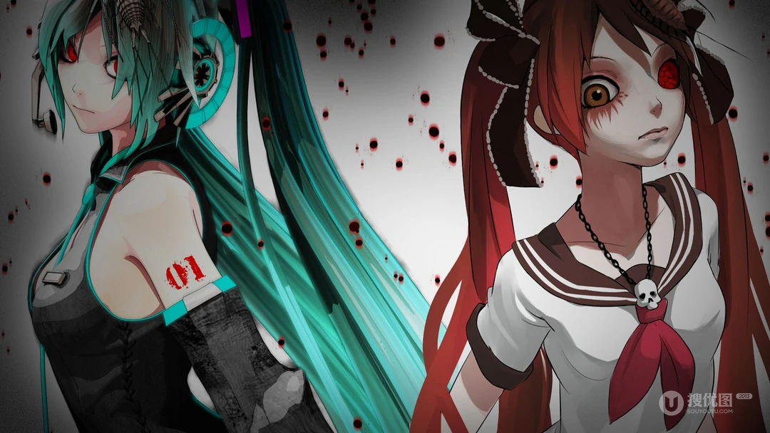 科幻感极强的动漫人物初音炫酷高清壁纸