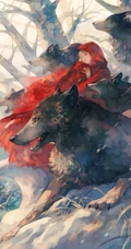 飘逸梦幻水彩风格CG插画美图，日本画师よしおか的作品