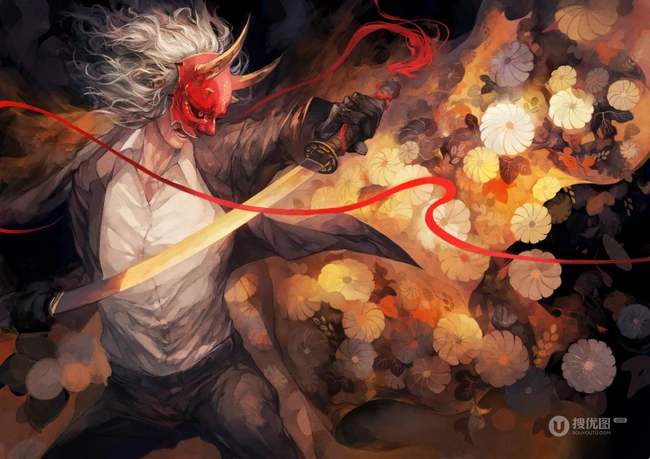 飘逸梦幻水彩风格CG插画美图，日本画师よしおか的作品