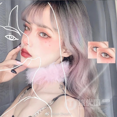 爱打扮的可爱小女生，年轻活力的少女头像