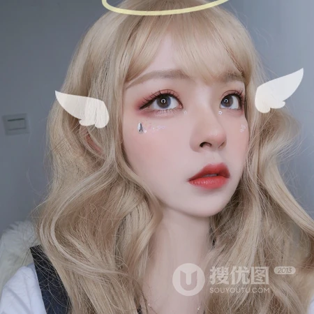 烟熏妆cosplay少女，浓妆打扮的少女头像图片