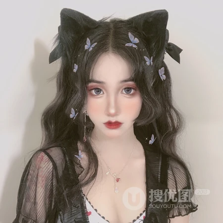 烟熏妆cosplay少女，浓妆打扮的少女头像图片