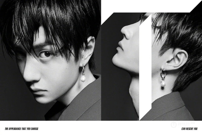 王一博温柔时髦湿发发型登《T Magazine》杂志写真封面图片