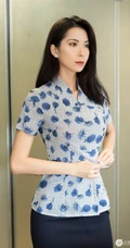 气质时尚空姐制服装女生轻熟端雅制服与袜装室内写真图片