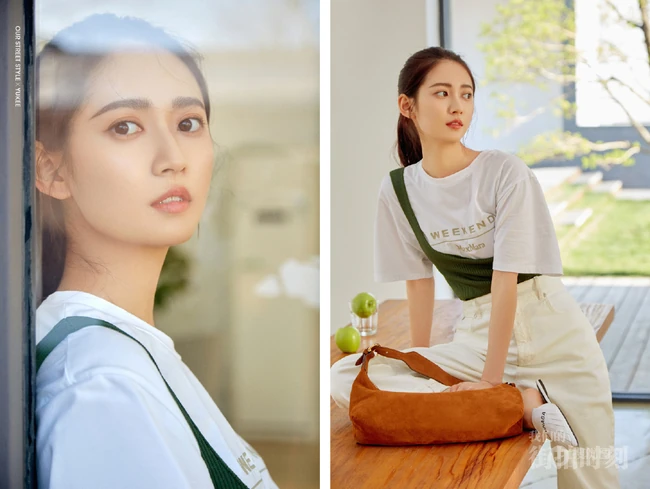 陈钰琪清新怡人绿色主题杂志写真封面图片