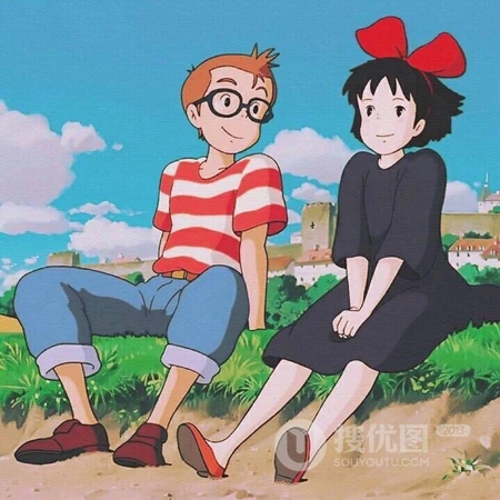 卡通头上长草的胖胖小猫咪，卡通情侣小人头像推荐