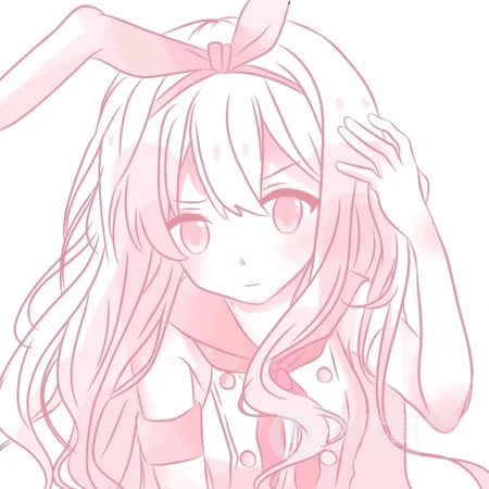 粉色线条手绘线条二次元可爱女生和平精英开黑头像4月11日推荐二