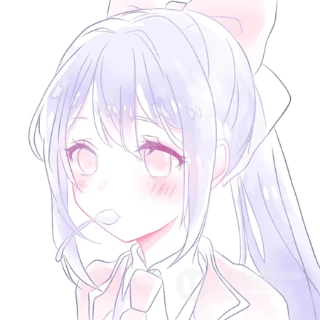 紫色线条创意手绘二次元女生简洁开黑头像4月11日开黑头像推荐三