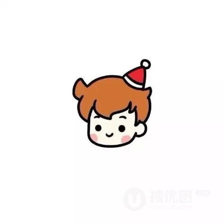 简洁的线条手绘卡通人偶可爱情侣头像