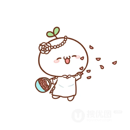 简洁的线条手绘卡通人偶可爱情侣头像