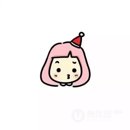 简洁的线条手绘卡通人偶可爱情侣头像
