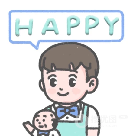 戴着各种动物头套的卡通胖小孩搞笑情侣头像套图