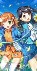 唯美的二次元向日葵少女动漫图片