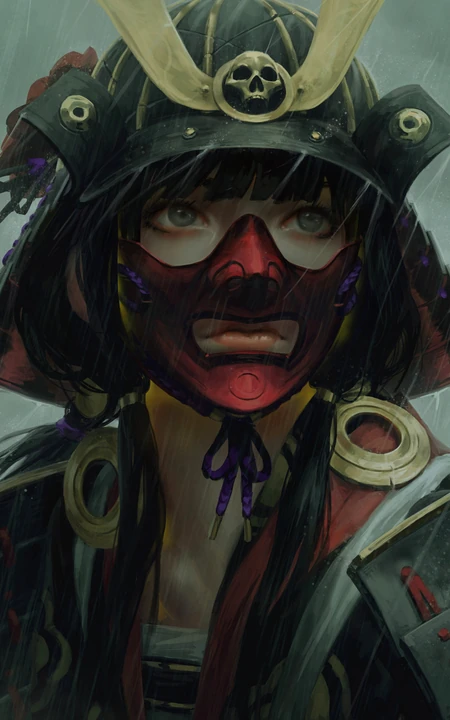 画师ZWGu女武士，侠客插画作品手机壁纸