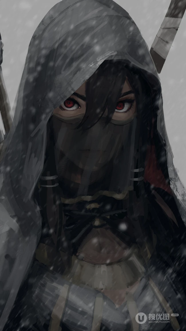 画师ZWGu女武士，侠客插画作品手机壁纸