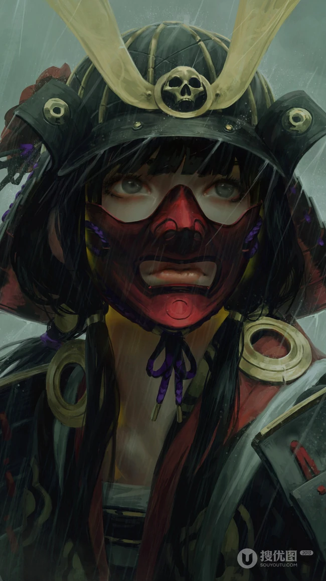 画师ZWGu女武士，侠客插画作品手机壁纸