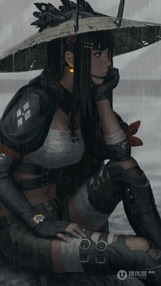 画师ZWGu女武士，侠客插画作品手机壁纸