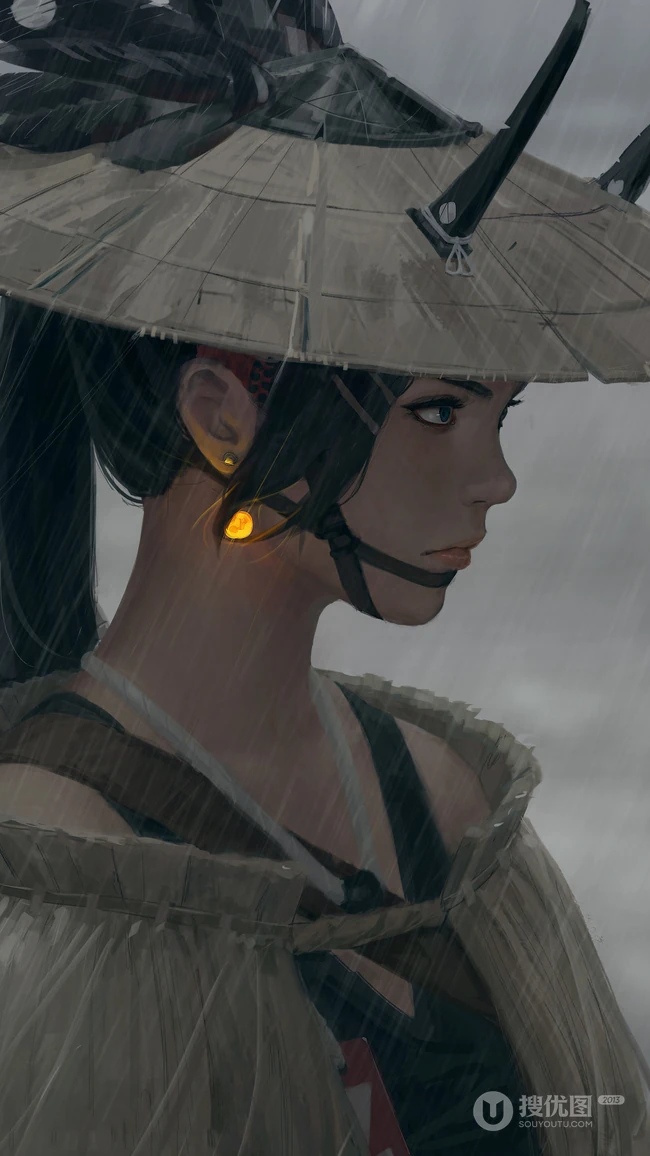 画师ZWGu女武士，侠客插画作品手机壁纸