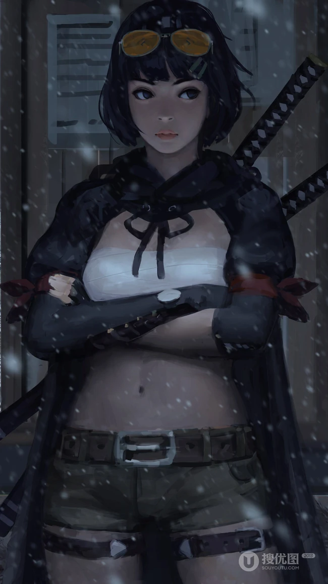 画师ZWGu女武士，侠客插画作品手机壁纸