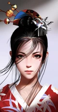 英姿飒爽的古代女剑客帅气动漫手机壁纸