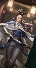 英姿飒爽的古代女剑客帅气动漫手机壁纸