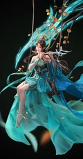 英姿飒爽的古代女剑客帅气动漫手机壁纸
