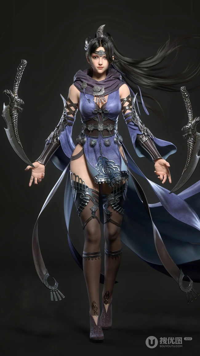 古代帅气女战士，拿剑的美女侠客，法师等CG美女手机壁纸