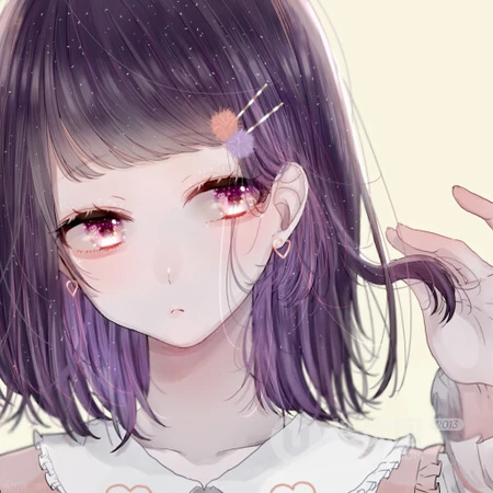 短发唯美的动漫少女头像