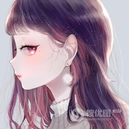 短发唯美的动漫少女头像