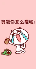 搞笑发财猫抱元宝开运手机壁纸