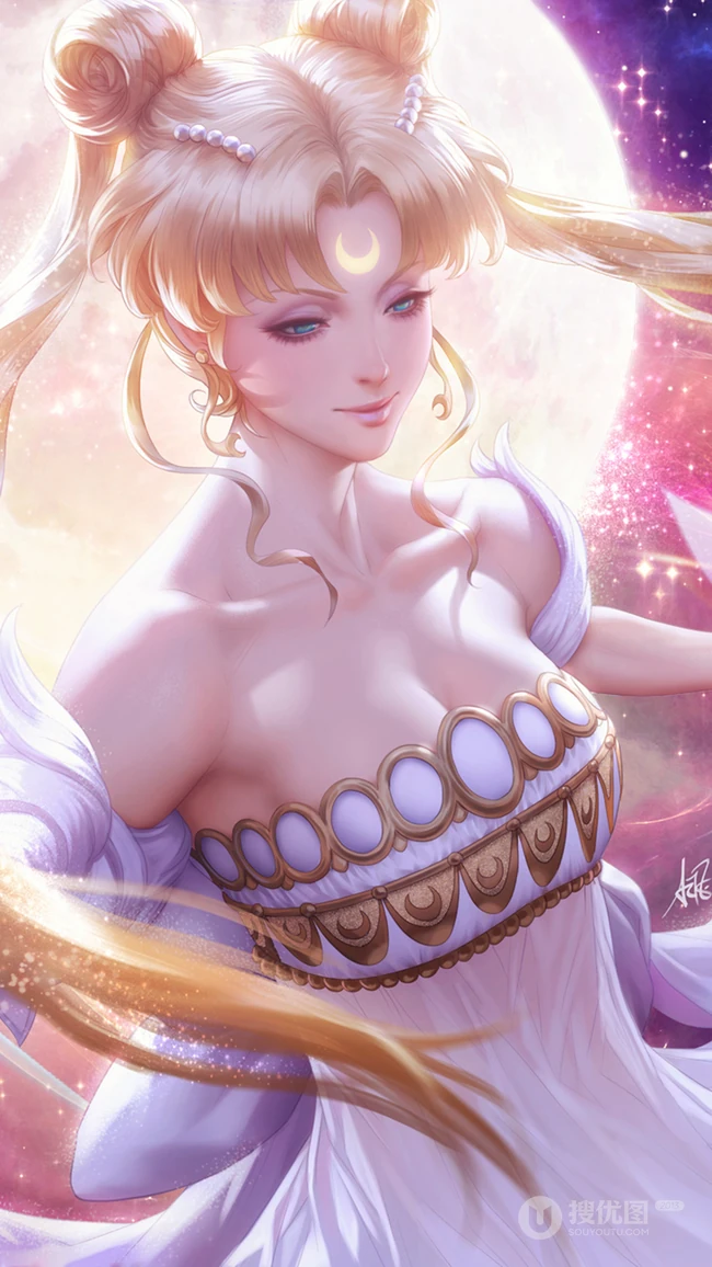 唯美古风凤求凰古代美人手绘高清手机壁纸