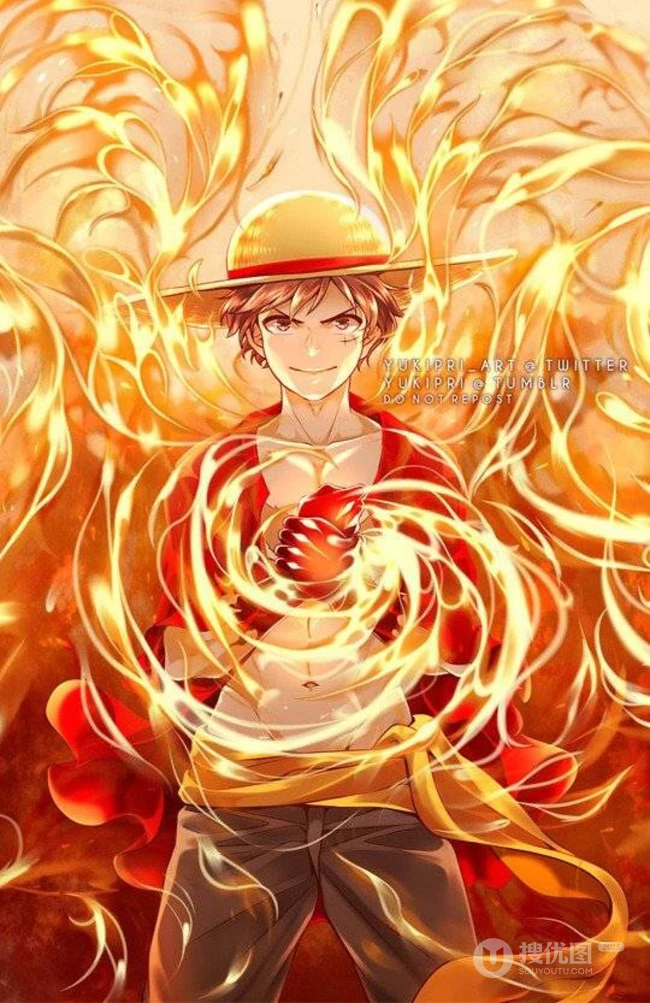 日本动漫《海贼王》火拳艾斯，路飞手机壁纸