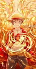 日本动漫《海贼王》火拳艾斯，路飞手机壁纸