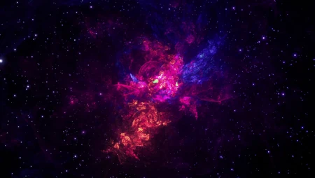 炫丽唯美的宇宙星云，神奇浩瀚的宇宙桌面壁纸图片