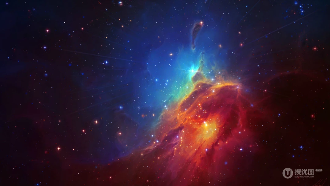 炫丽唯美的宇宙星云，神奇浩瀚的宇宙桌面壁纸图片
