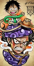 动漫海贼王创意插画图片