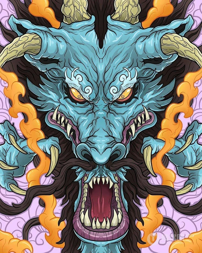 海贼王主题日系画风的角色龙帅酷图片