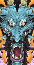 海贼王主题日系画风的角色龙帅酷图片