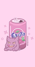 创意冷饮配日本动漫可爱角色的手机壁纸