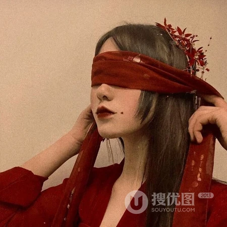 穿古代新娘装的古风女生QQ头像