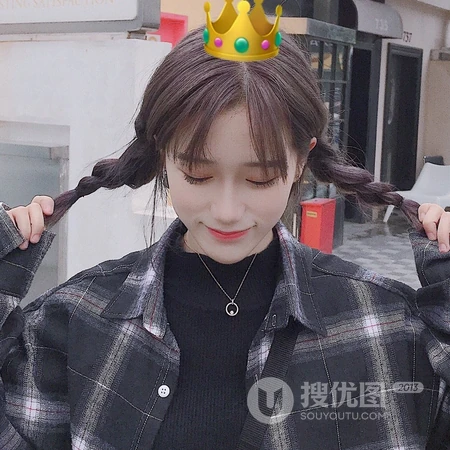 欧美公主装可爱大辫子女生cosplay个性头像图片