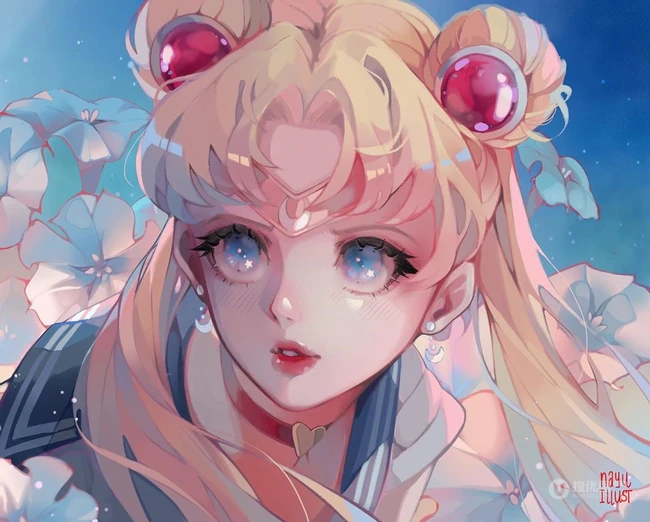 插画师动漫女性角色手绘图片，画面太唯美