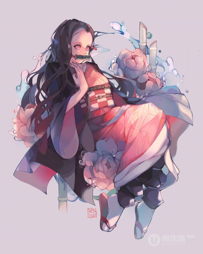 插画师动漫女性角色手绘图片，画面太唯美