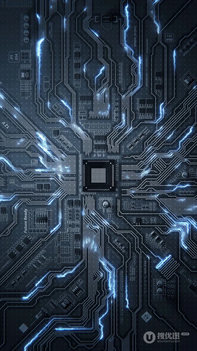 科技风手机线路板创意手机壁纸