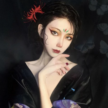 霸气冷酷的古风妖精，女生白蛇的创意头像图片