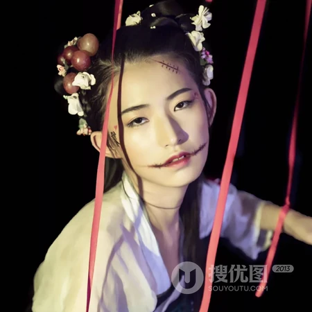 霸气冷酷的古风妖精，女生白蛇的创意头像图片