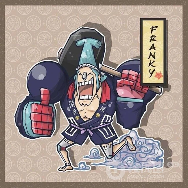 灰灰风格的海贼王人物图片