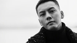 痞帅帅哥陈伟霆纯色黑白摄影桌面壁纸