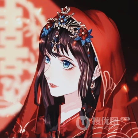 最潮动漫中式结婚新娘新郎情侣and夫妻头像图片