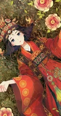 最美中式新娘装的动漫少女插画图片可做手机壁纸